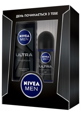 Набір чоловічий Nivea Ultra 2018 (антиперспірант + гель для душу)